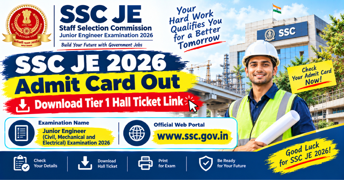 SSC JE Admit Card 2026 Download Link
